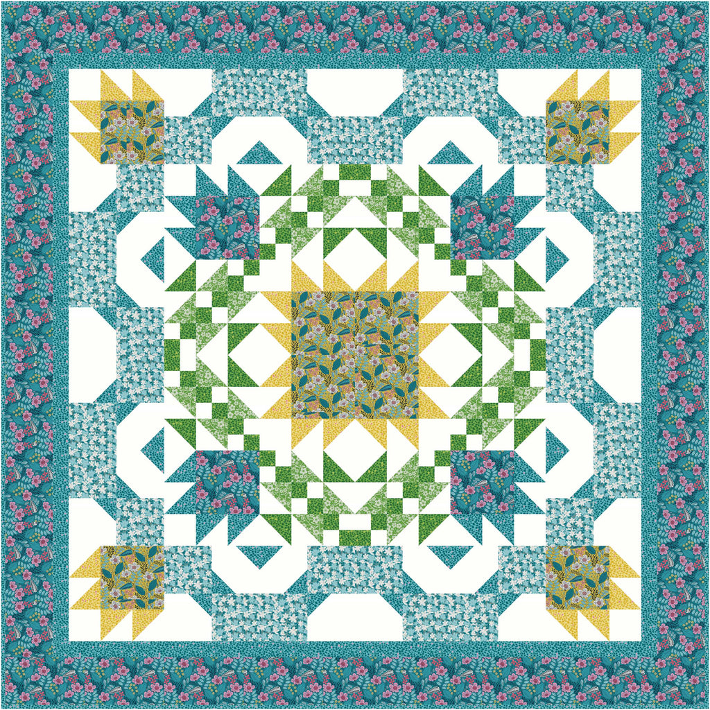 Hedged Blossoms Pattern #504
